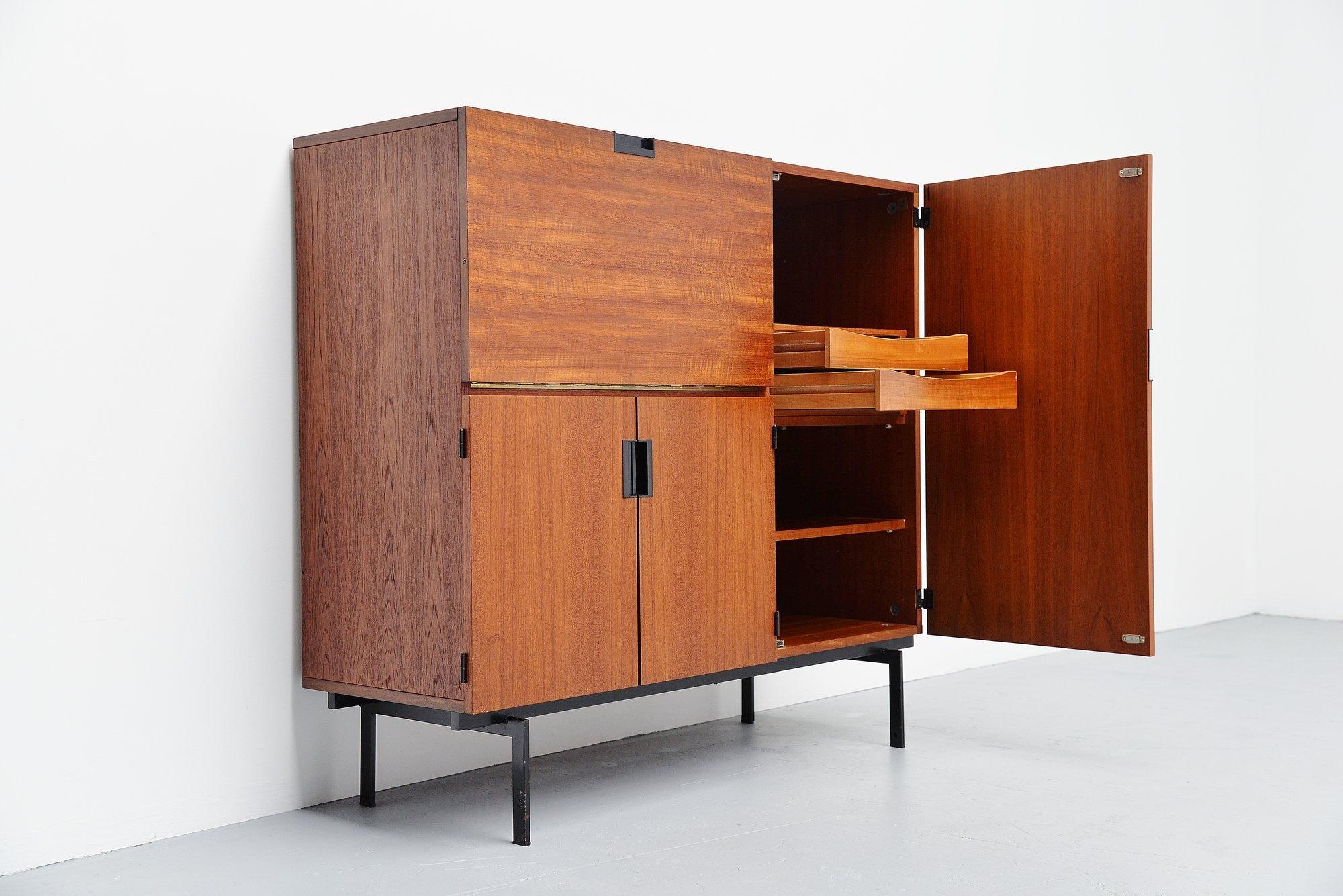 Cold-Painted Pastoe CU06 Cabinet Cees Braakman, Holland, 1958