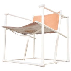 Pastoe Cube Lounge Chair by Radboud Van Beekum in Natural Leather
