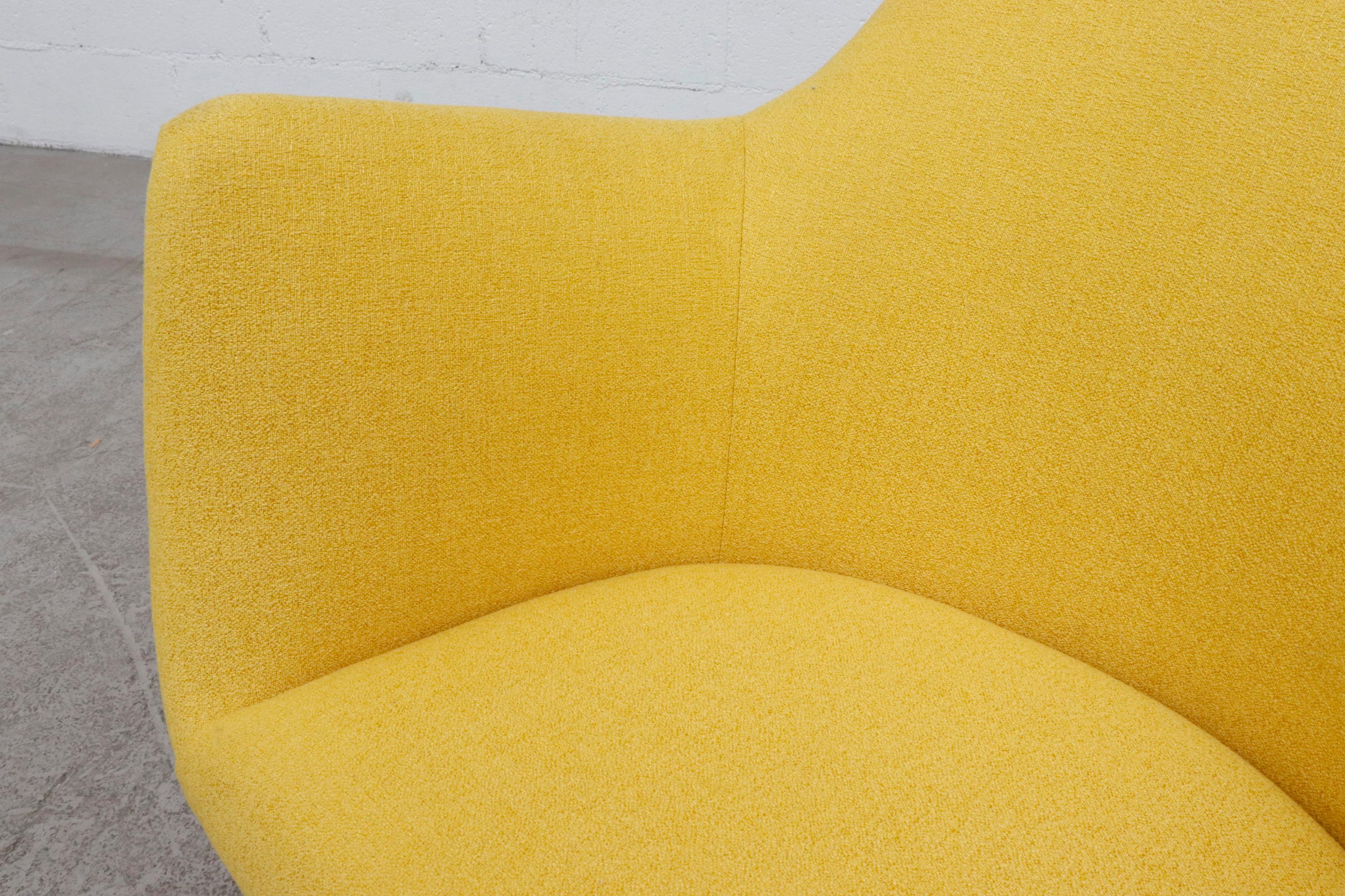 Pastoe Ekselius Lounge Chair for Pastoe in Canary Yellow 2