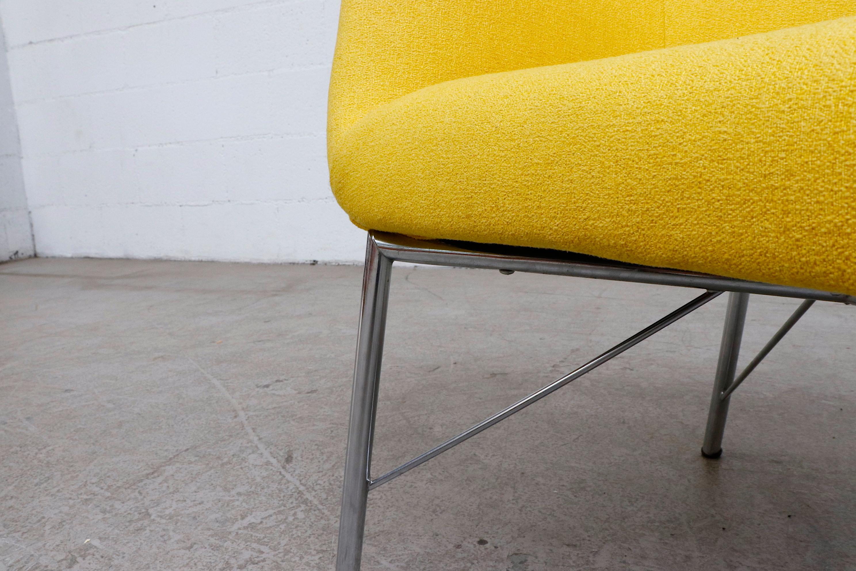 Pastoe Ekselius Lounge Chair for Pastoe in Canary Yellow 4