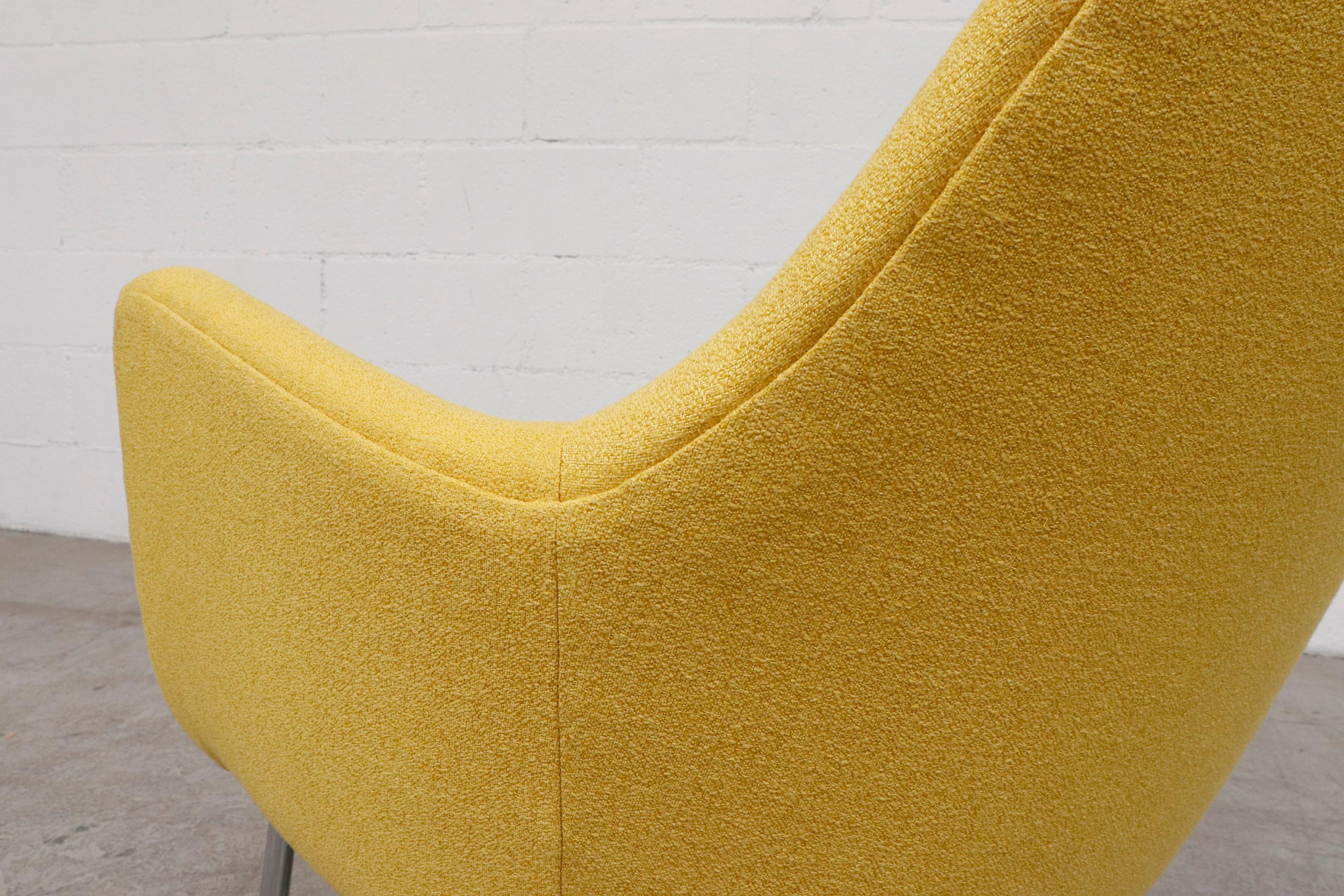 Pastoe Ekselius Lounge Chair for Pastoe in Canary Yellow 6