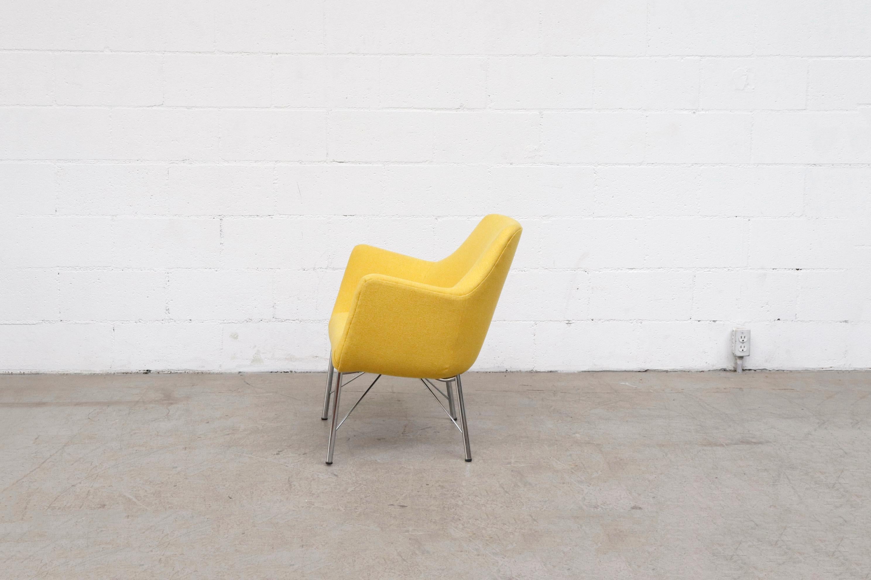 Mid-Century Modern Pastoe Ekselius Lounge Chair for Pastoe in Canary Yellow