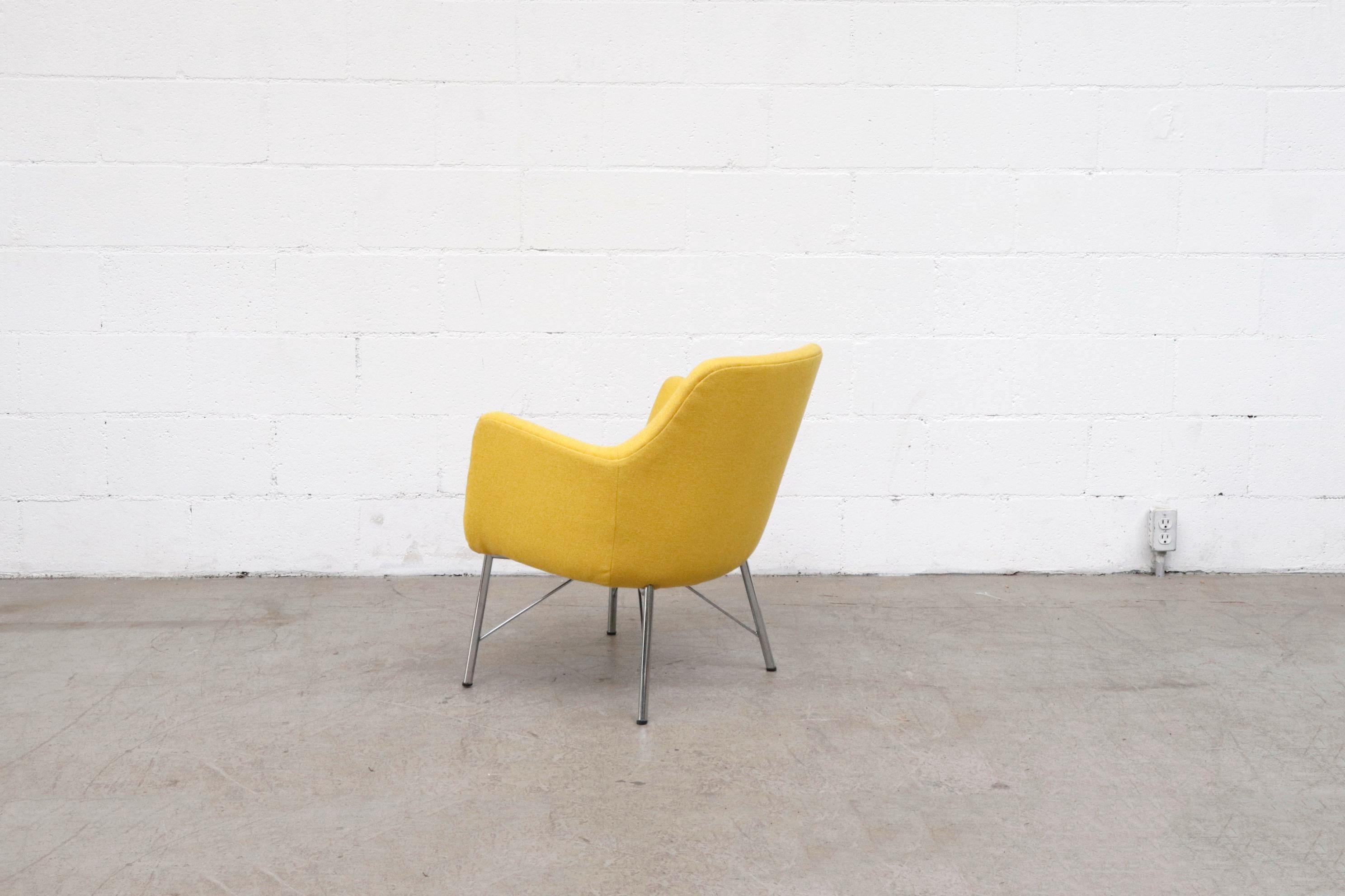 Dutch Pastoe Ekselius Lounge Chair for Pastoe in Canary Yellow