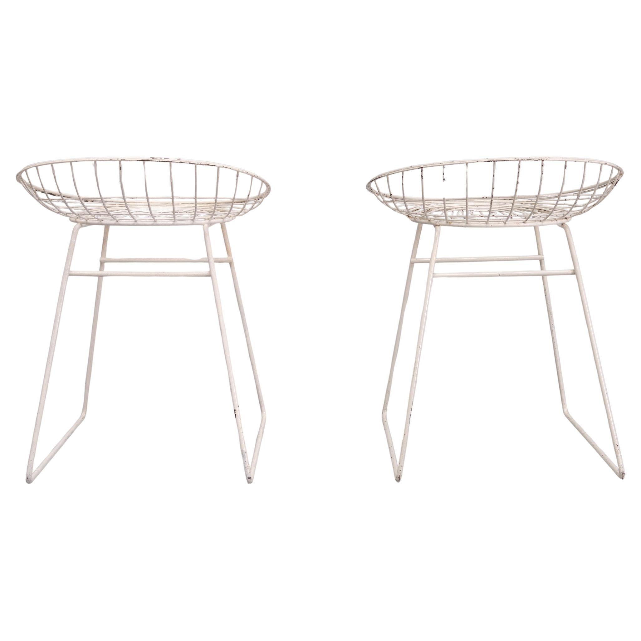 Pastoe KM05 wire stool Cees Braakman  1950s Holland  For Sale 2