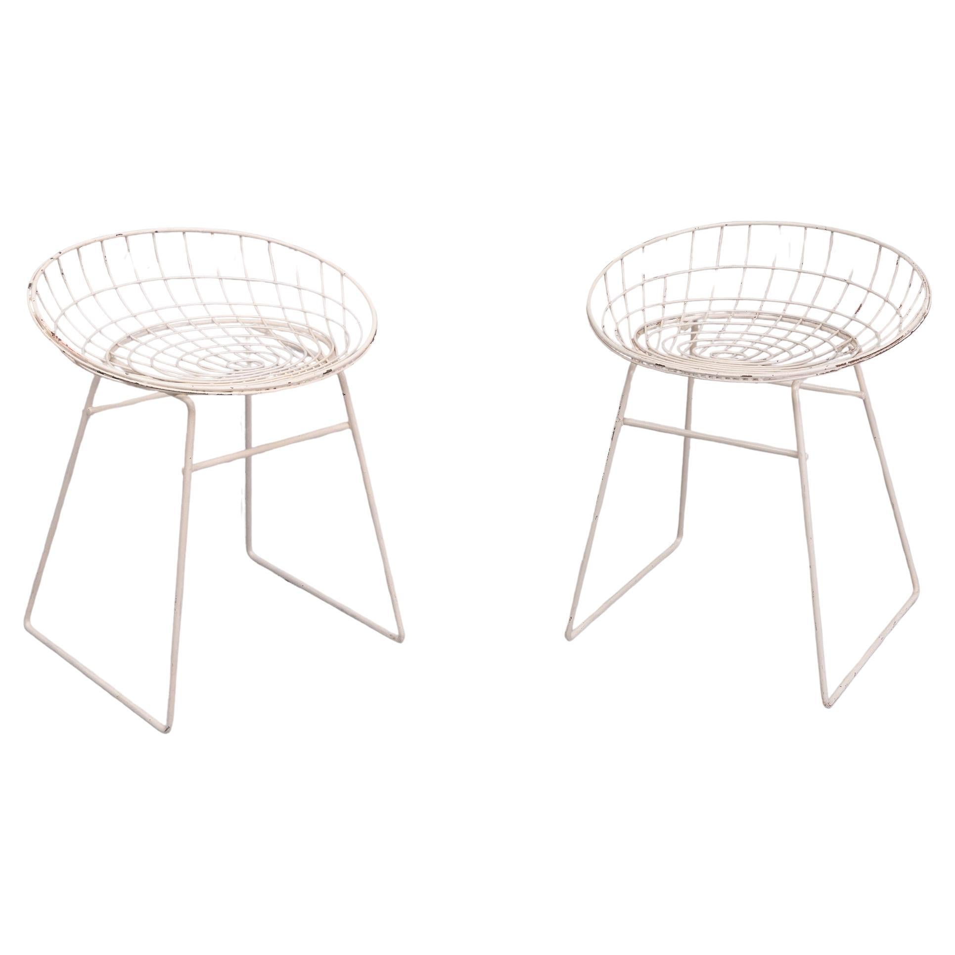 Pastoe KM05 wire stool Cees Braakman  1950s Holland
