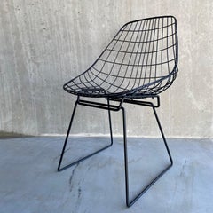 Pastoe "Sm05" Black Wire Chair by Cees Braakman, Netherlands 1960