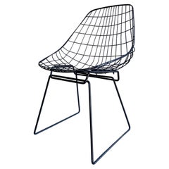 Pastoe "Sm05" Black Wire Chair by Cees Braakman, Netherlands 1960