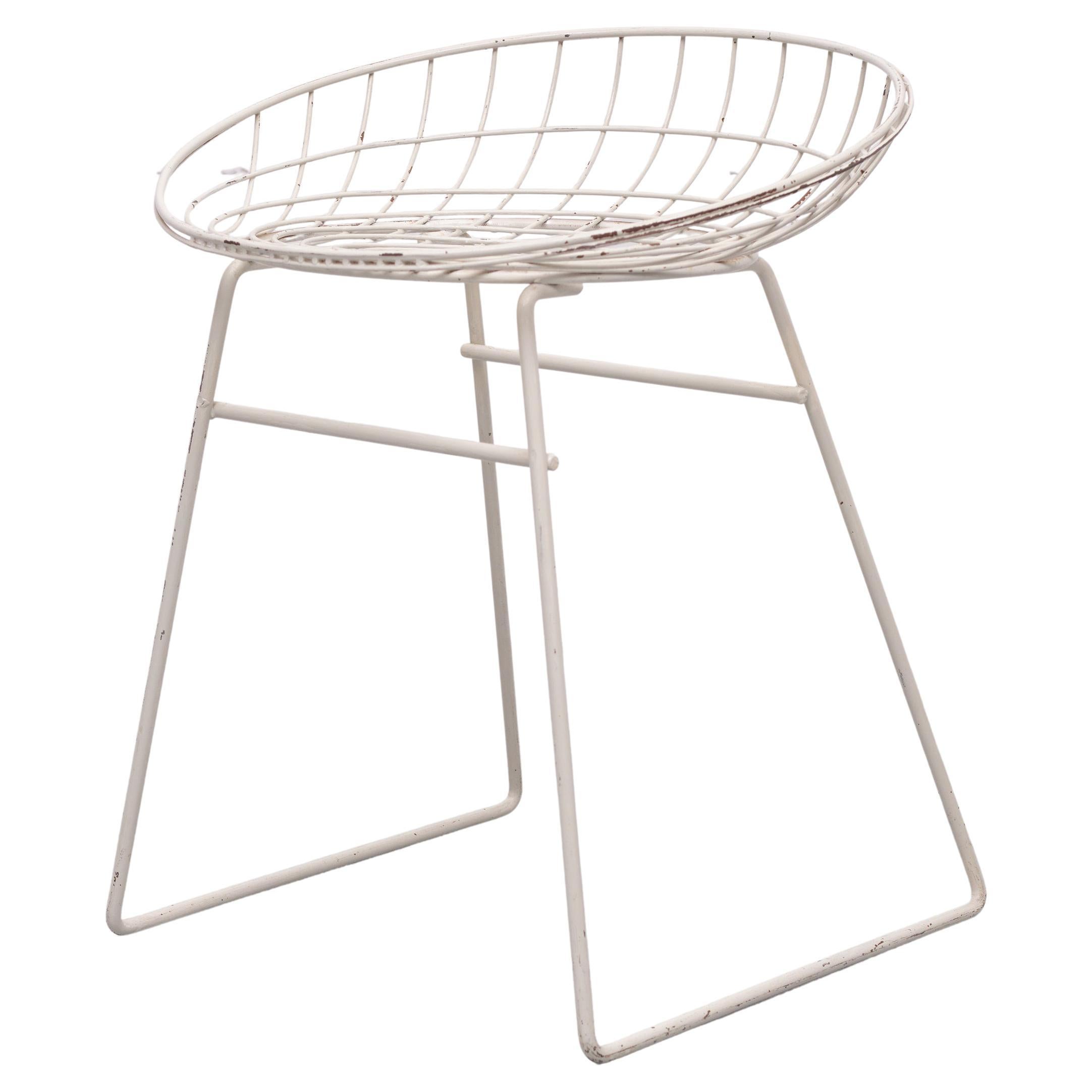Pastoe Wire Stool Model Km05, Cees Braakman 1950s