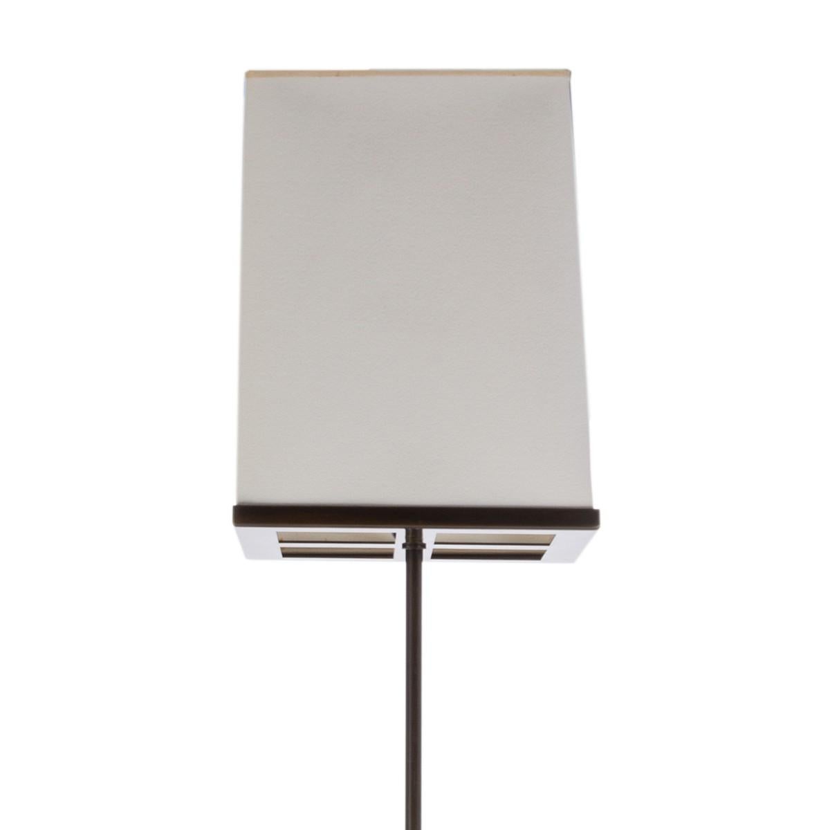 Pastora floor lamp by Christian Liaigre. Includes rectangular shade, France, circa 2010.

Dimensions:
Lamp: 11 inches L x 11 inches D 68 inches H
Shade: 11 inches H x 11 inches W x 11 inches D.
