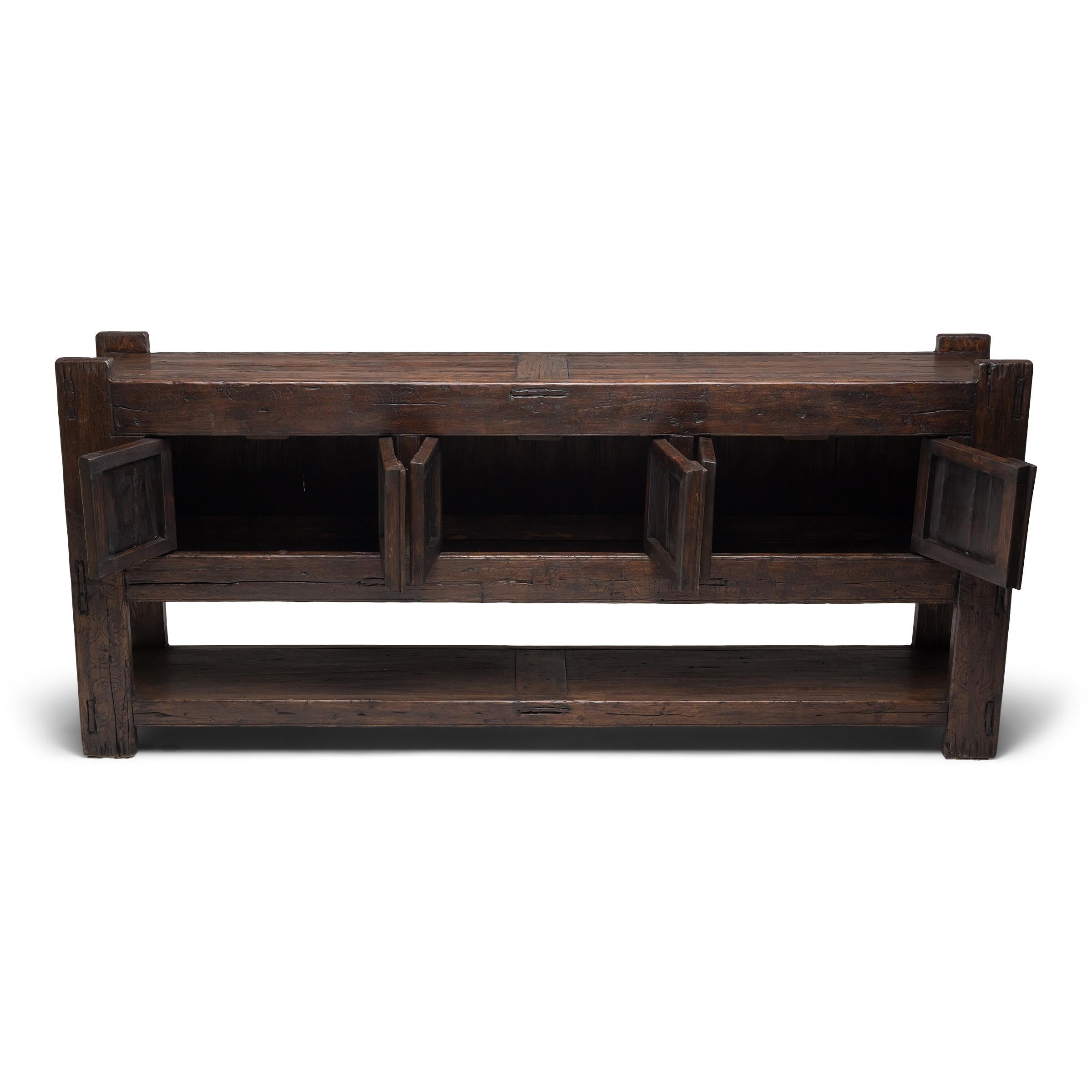 20th Century Pastoral Chinese Keeper's Coffer, c. 1900 For Sale