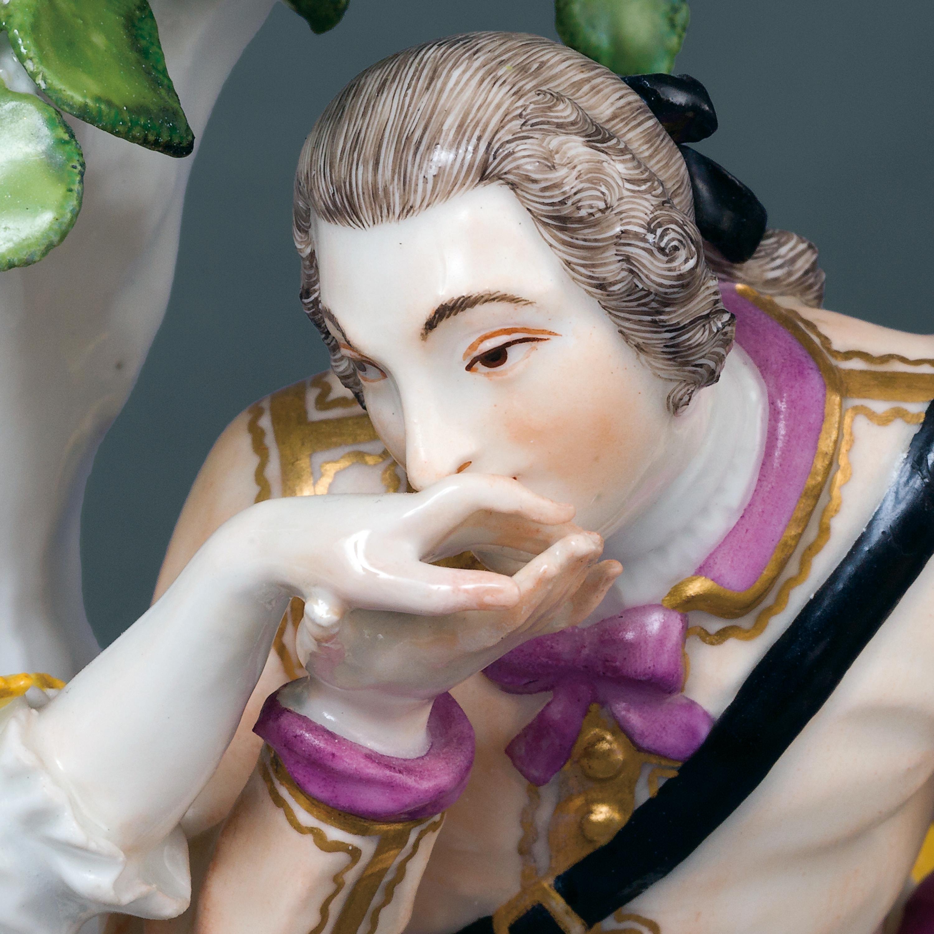 Meissen, hard-paste porcelain, circa 1738-1740.

The Artist
The Meissen manufactory near the city of Dresden was founded by Augustus II (1670-1733), King of Poland and Electoral of Saxony, in 1710. It was the first factory in Europe to succeed in