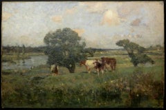 Pastoral Landscape by Bertram Priestman (1868-1951) British R.A. R.O.I. N.E.A.C.