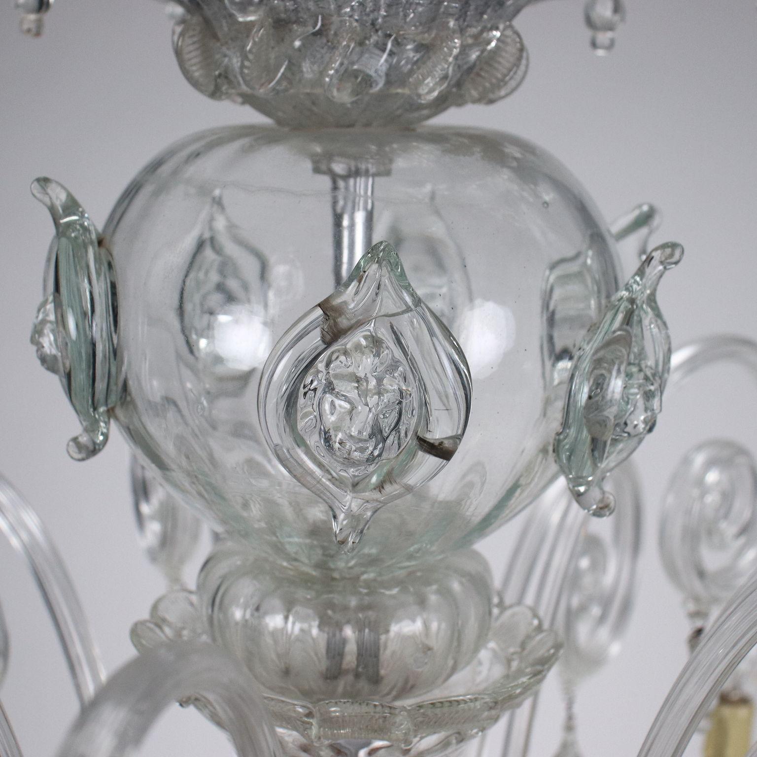 Pastoral Murano Chandelier, Italy Mid 20th Century In Good Condition In Milano, IT