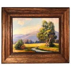 Pastoral Scene on Canvas by Emelene Abbey Dunn