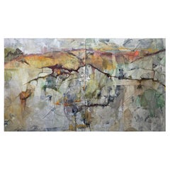 "Pastorale, 2025 Grande peinture abstraite en diptyque de Kathi Robinson Frank