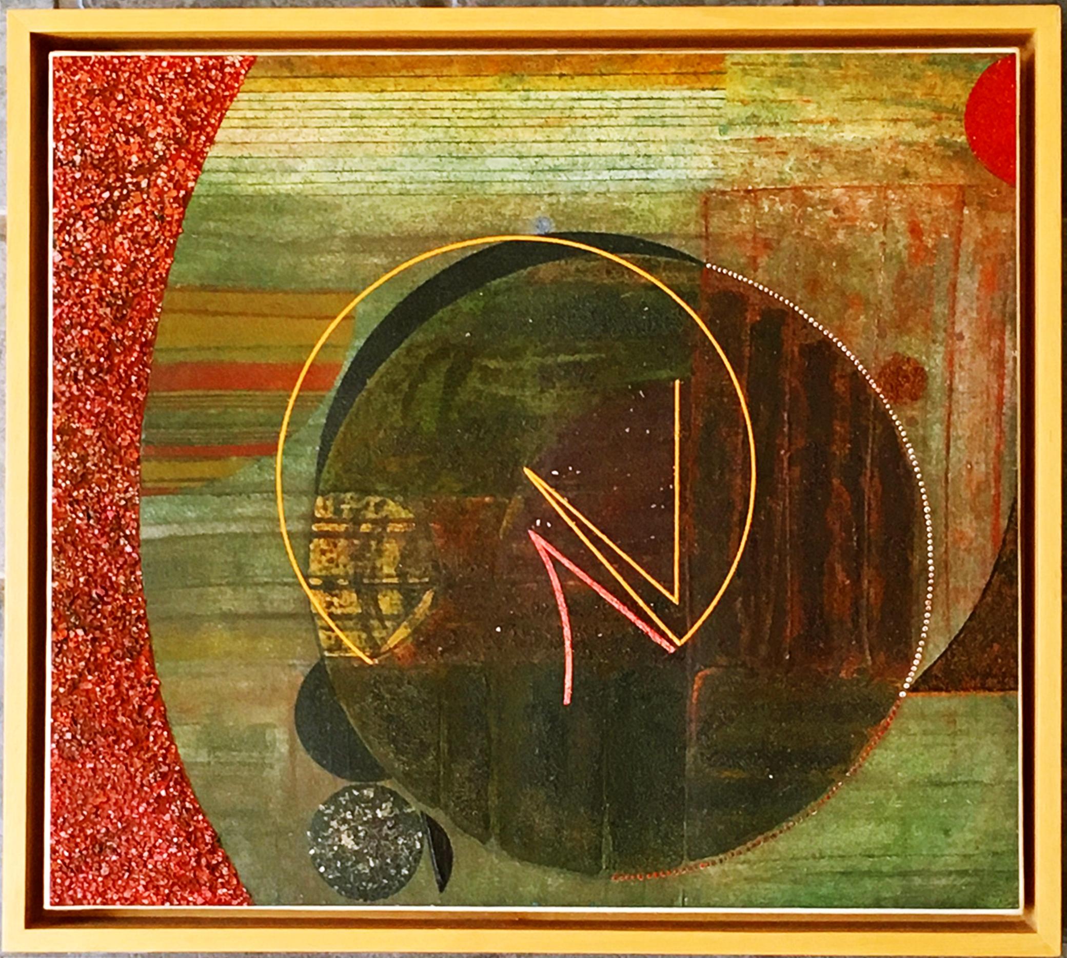 Free More, Painting, ex Zabriskie Gallery & Reader's Digest Collection, Signed - Abstract Mixed Media Art by Pat Adams