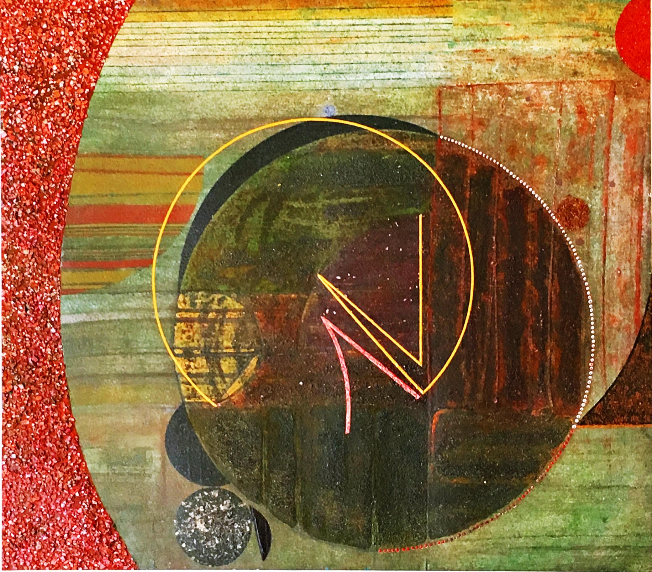 Free More, Painting, ex Zabriskie Gallery & Reader's Digest Collection, Signed - Mixed Media Art by Pat Adams