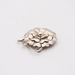 PAT AREIAS 1980 Floral Motif Pendant-Brooch In .925 Sterling Silver
