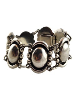 Pat Areias Sterling Silver Panel Link Bracelet #18347