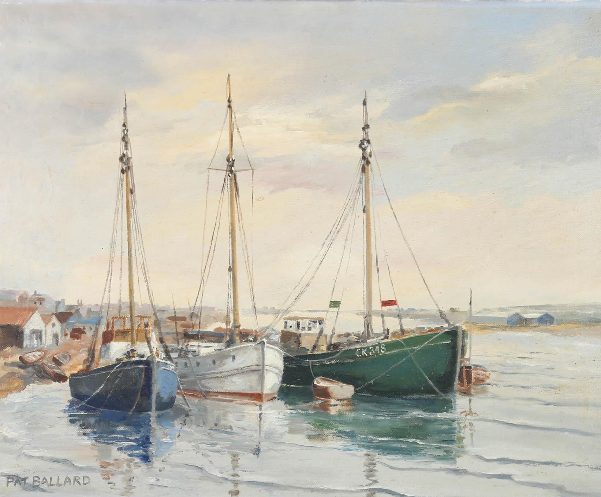 Pat Ballard - 20th Century Oil, Three Fishing Boats