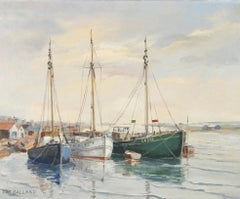 Pat Ballard - 20th Century Oil, Three Fishing Boats