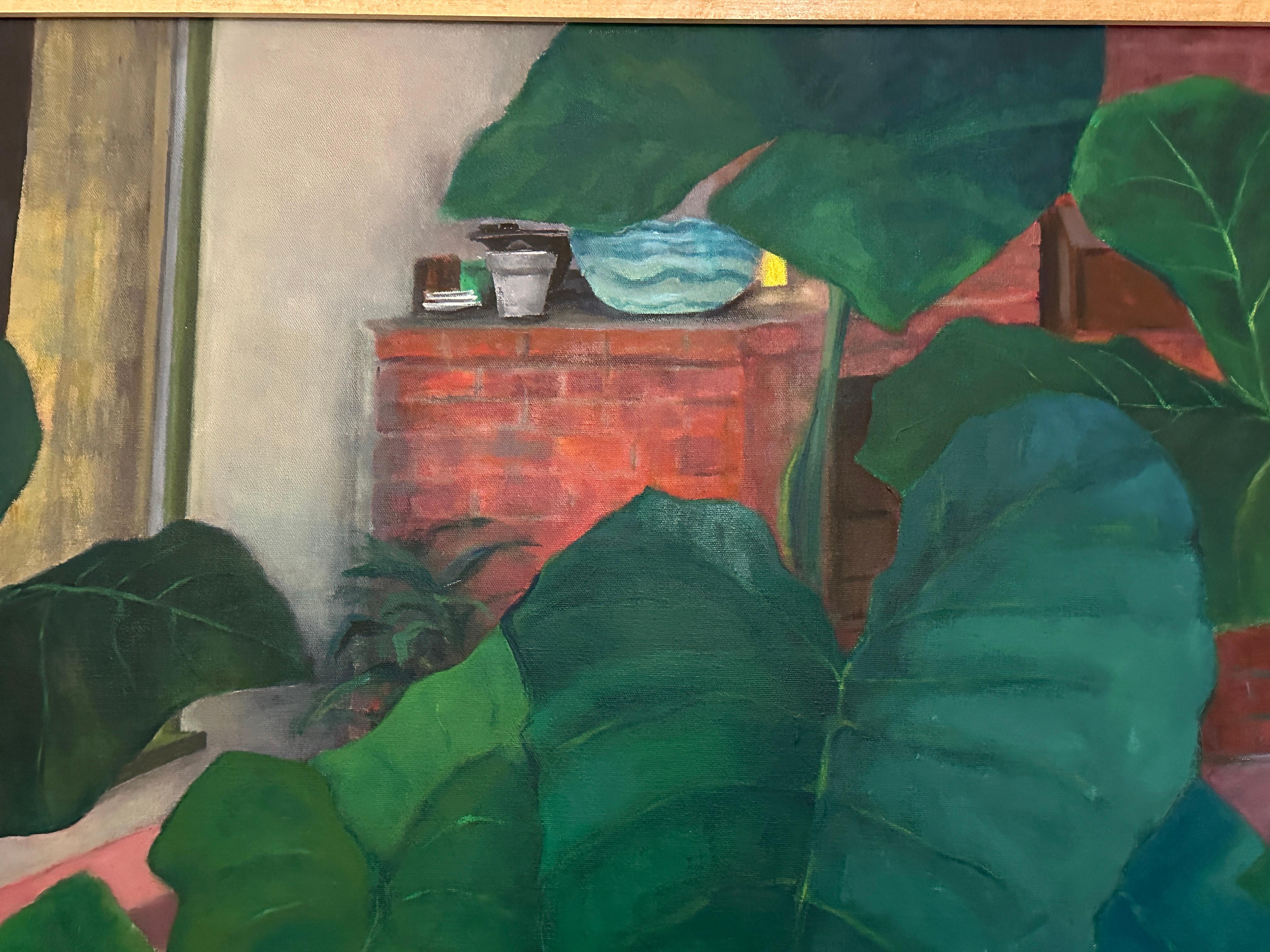 « Secret Garden Retreat » Large  Peinture acrylique brillante de Pat Berger 1
