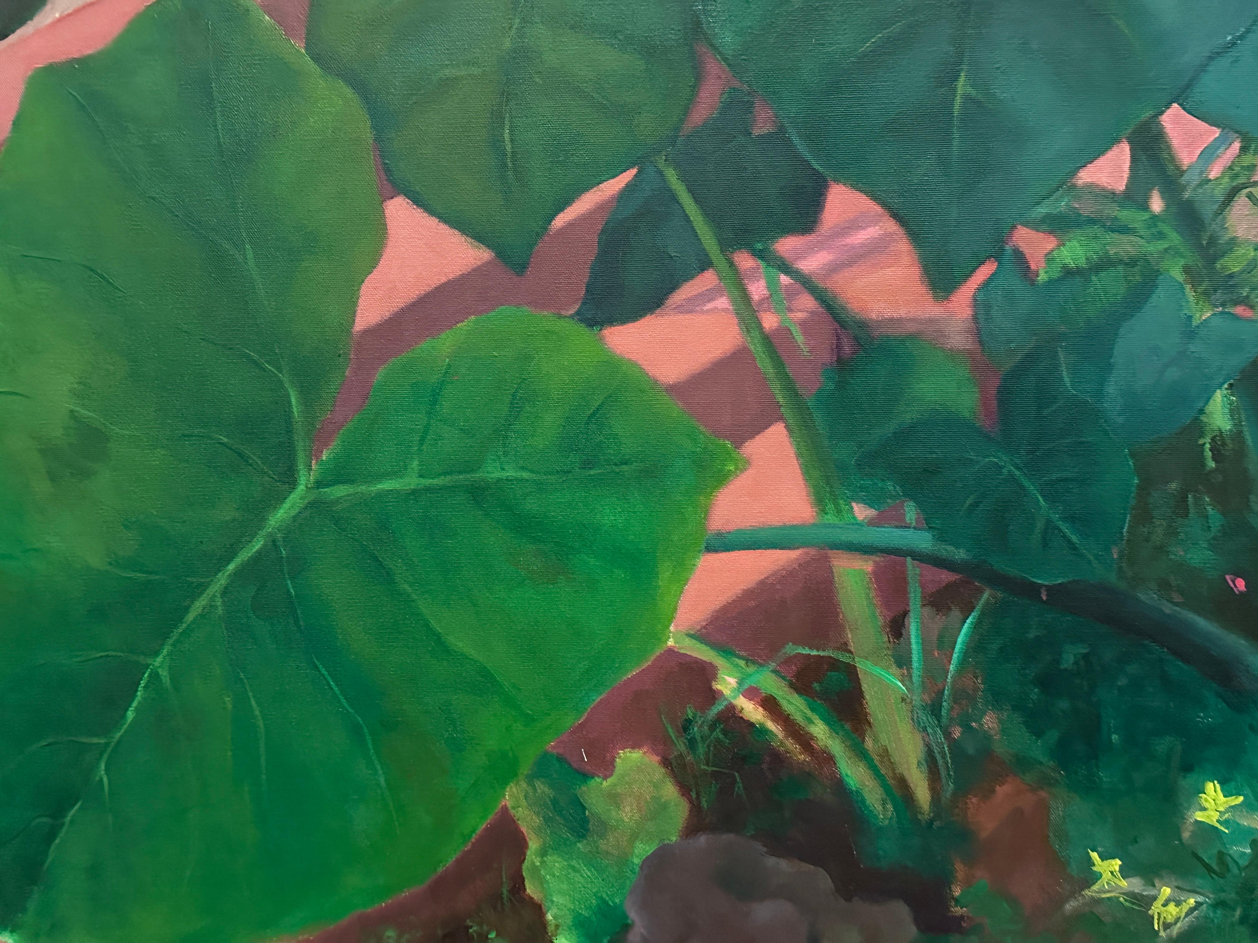 « Secret Garden Retreat » Large  Peinture acrylique brillante de Pat Berger 2