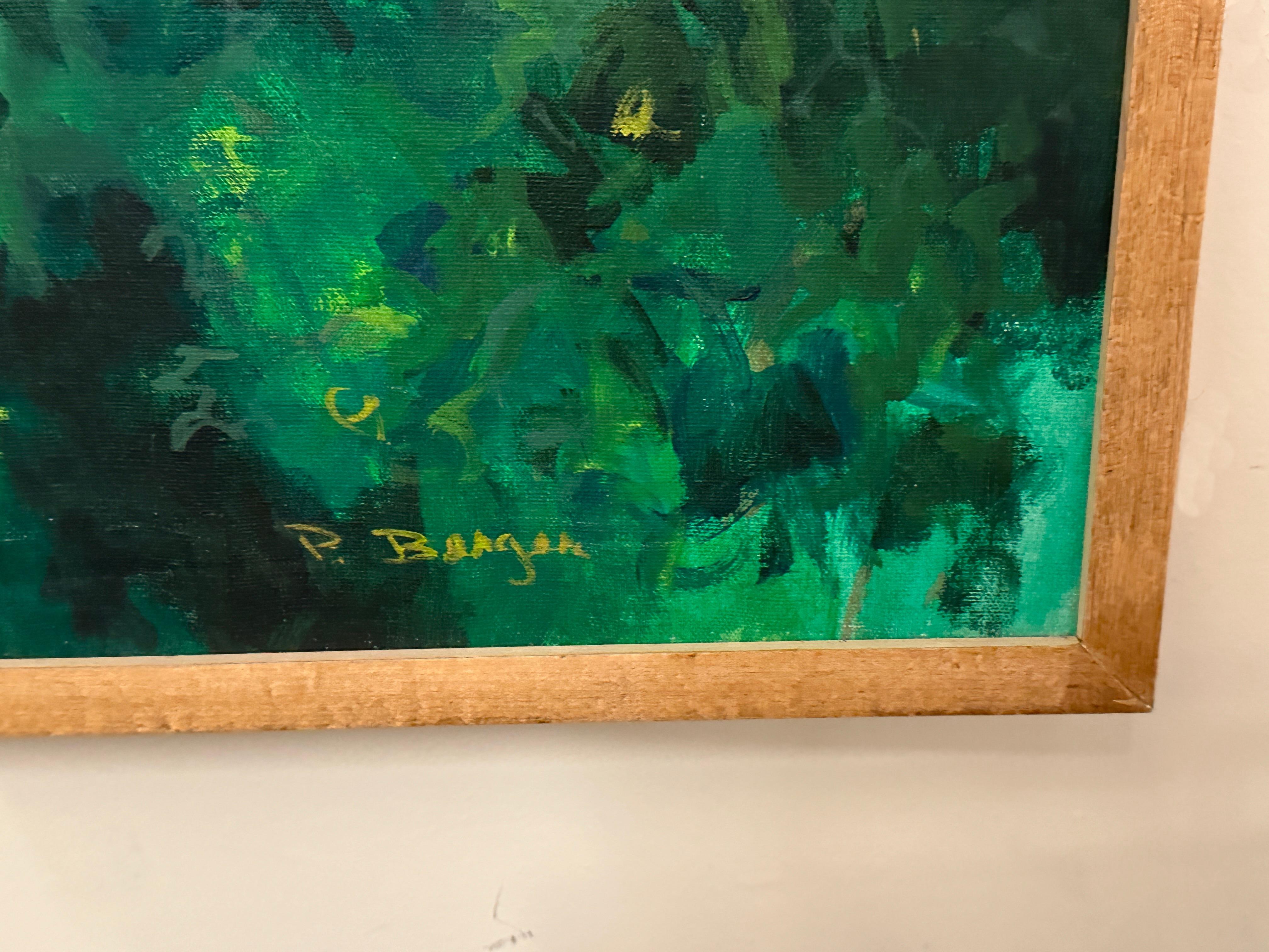 « Secret Garden Retreat » Large  Peinture acrylique brillante de Pat Berger 4