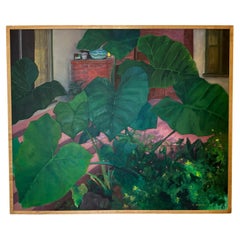 « Secret Garden Retreat » Large  Peinture acrylique brillante de Pat Berger