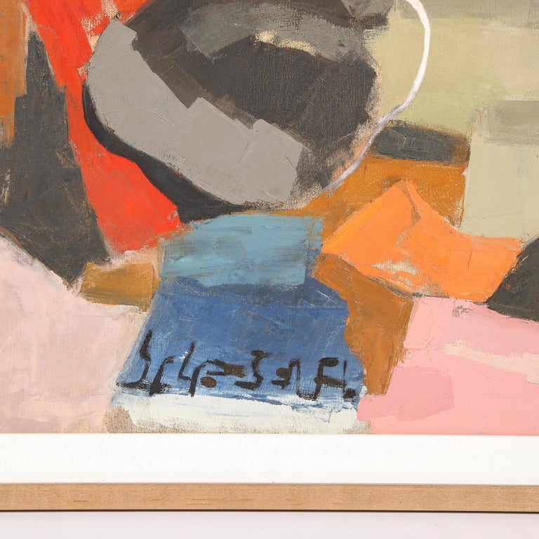 Pat Bernier Modern Abstract Color Field Painting in Custom Gallery