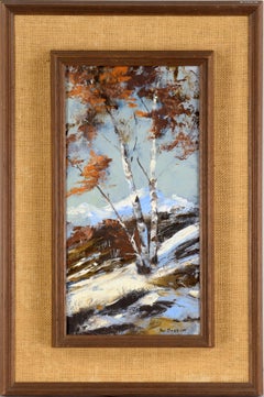 "First Snow" Winter Landscape in Oil on Canvas