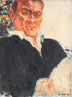 Warm Modernist Portrait 1940 Oil