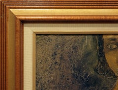 Small Longitudinal Dark Toned Abstract Portrait of a Pregnant Woman