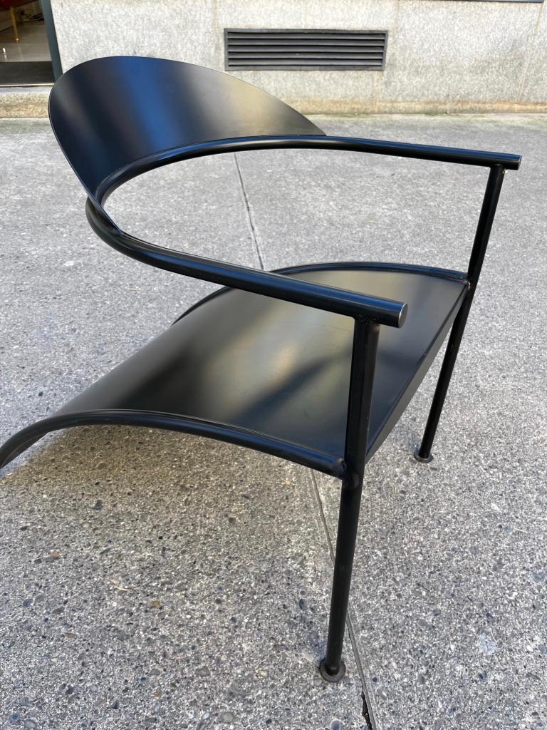 Pat Conley 2 Vintage Steel Chair by Philippe Starck ca. 1980s For Sale 1