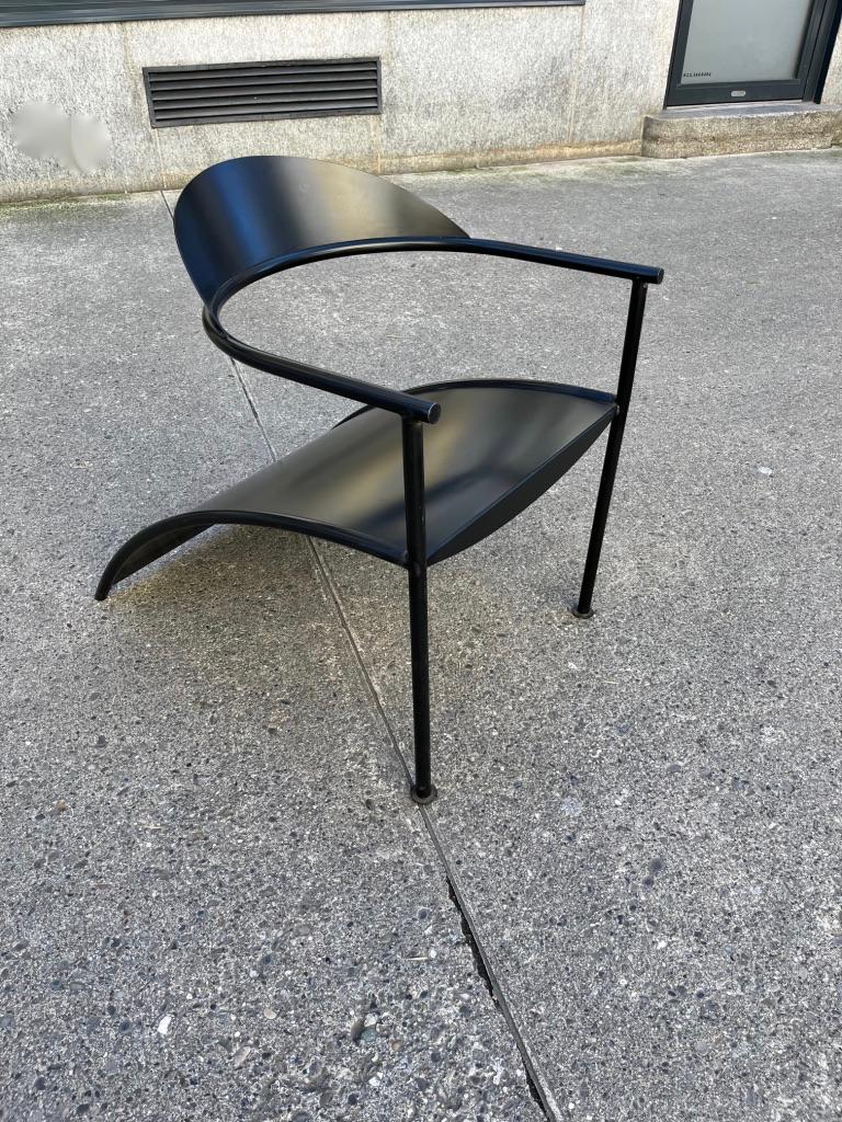 Pat Conley 2 Vintage Steel Chair by Philippe Starck ca. 1980s 3