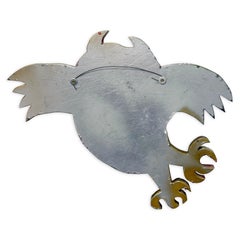 Pat Custer Denison Mixed Media Hanging Folk Art Owl