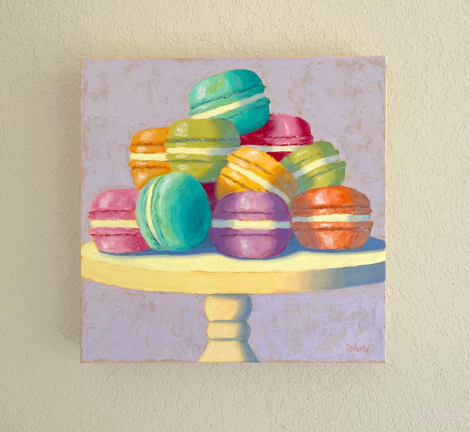 Assorted Macarons, Oil Painting For Sale 1
