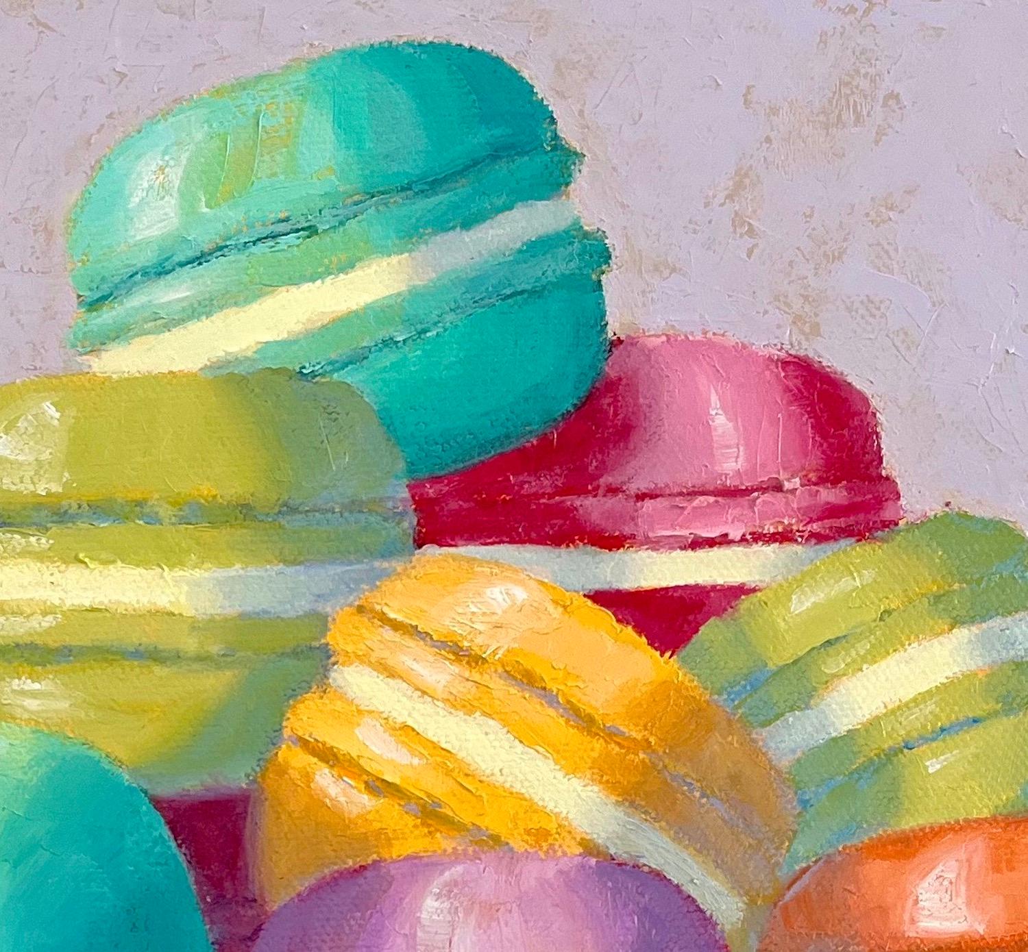 Assorted Macarons, Oil Painting For Sale 2