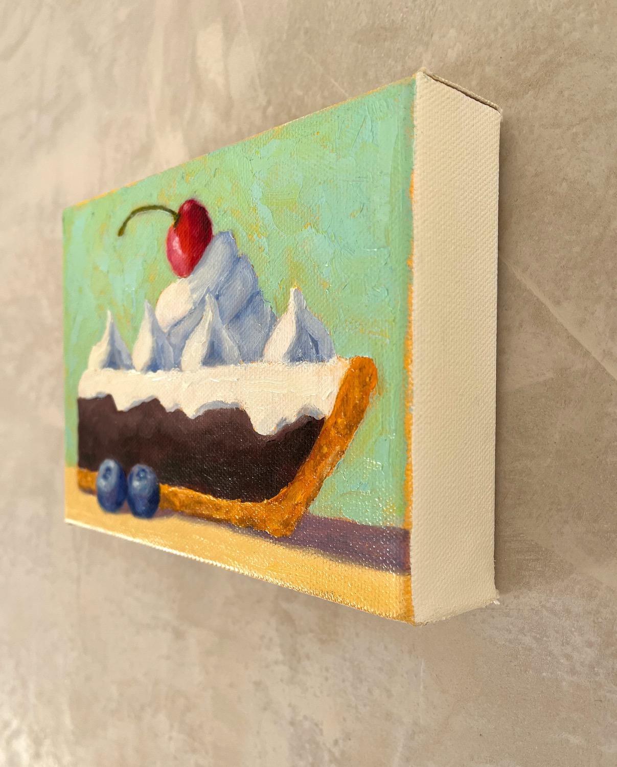 Torta alla crema di cioccolato, pittura ad olio - Painting di Pat Doherty