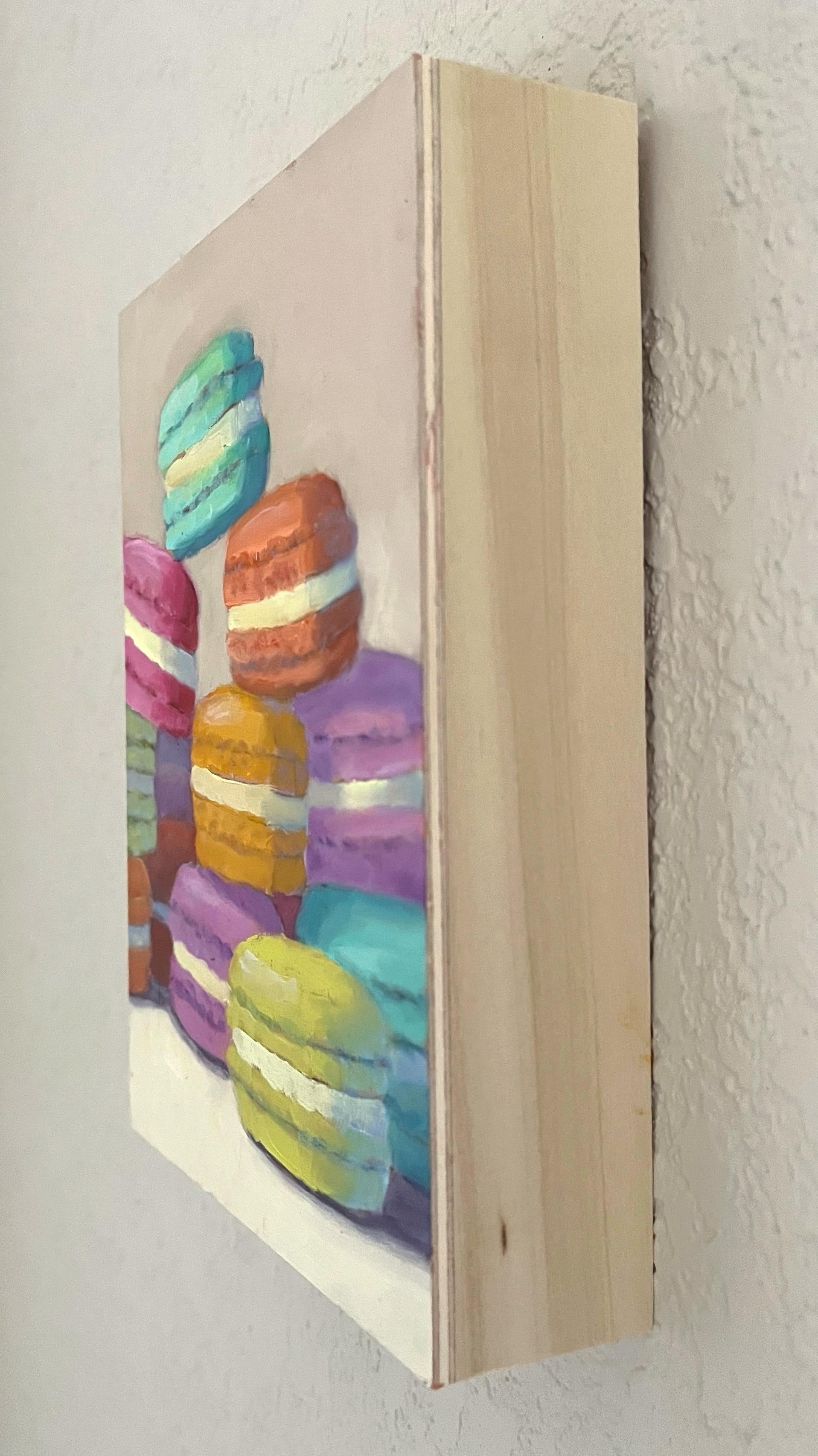 Macarons colorati, pittura ad olio - Painting di Pat Doherty