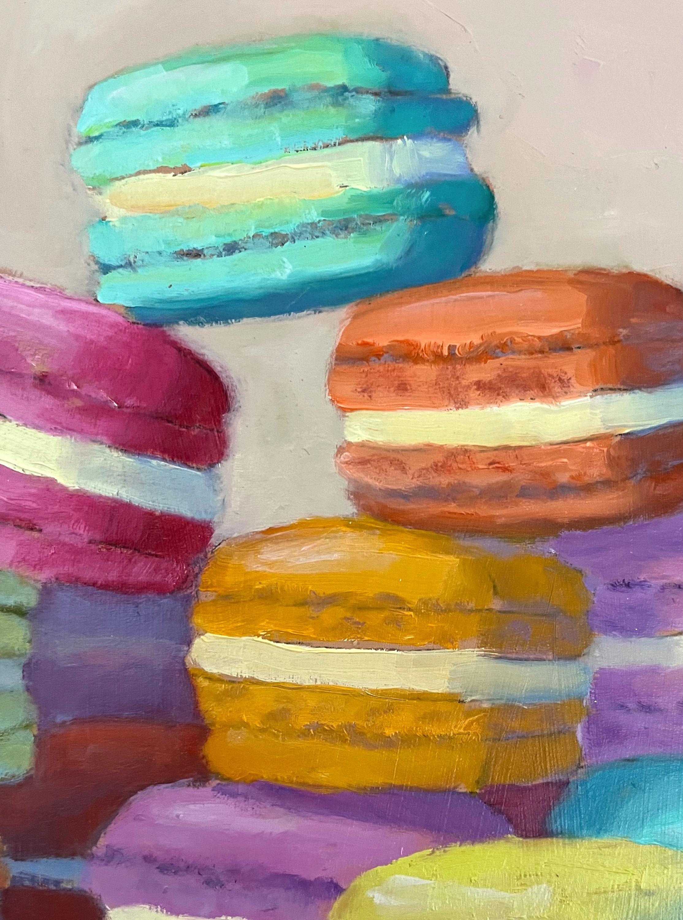Colorful Macarons, Oil Painting For Sale 2