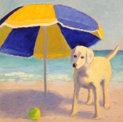 Let's Play Fetch, Oil Painting