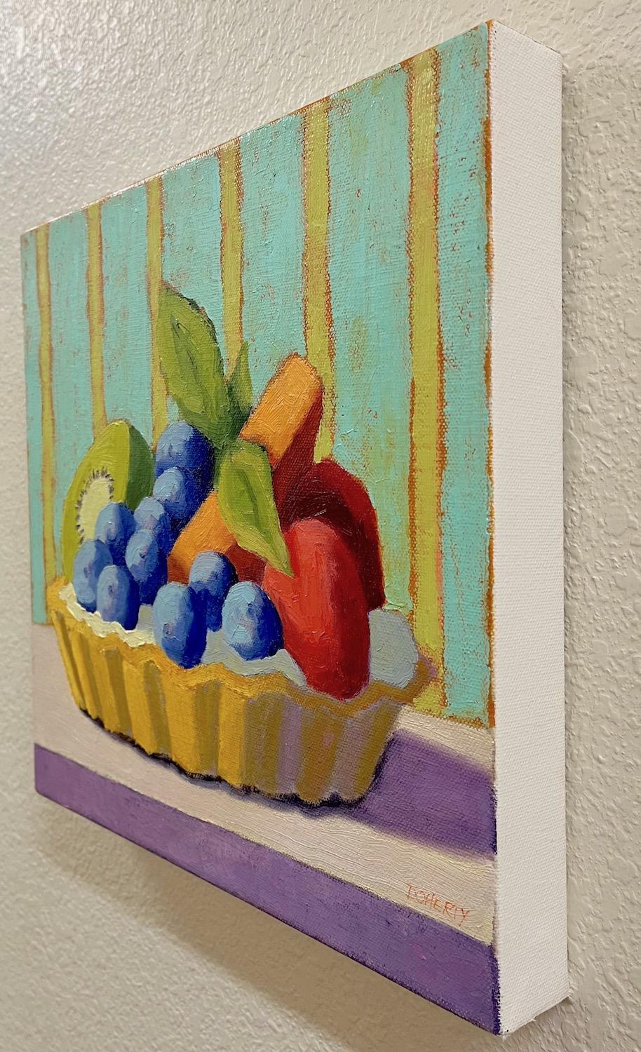 Crostata di frutta mista, pittura ad olio - Painting di Pat Doherty