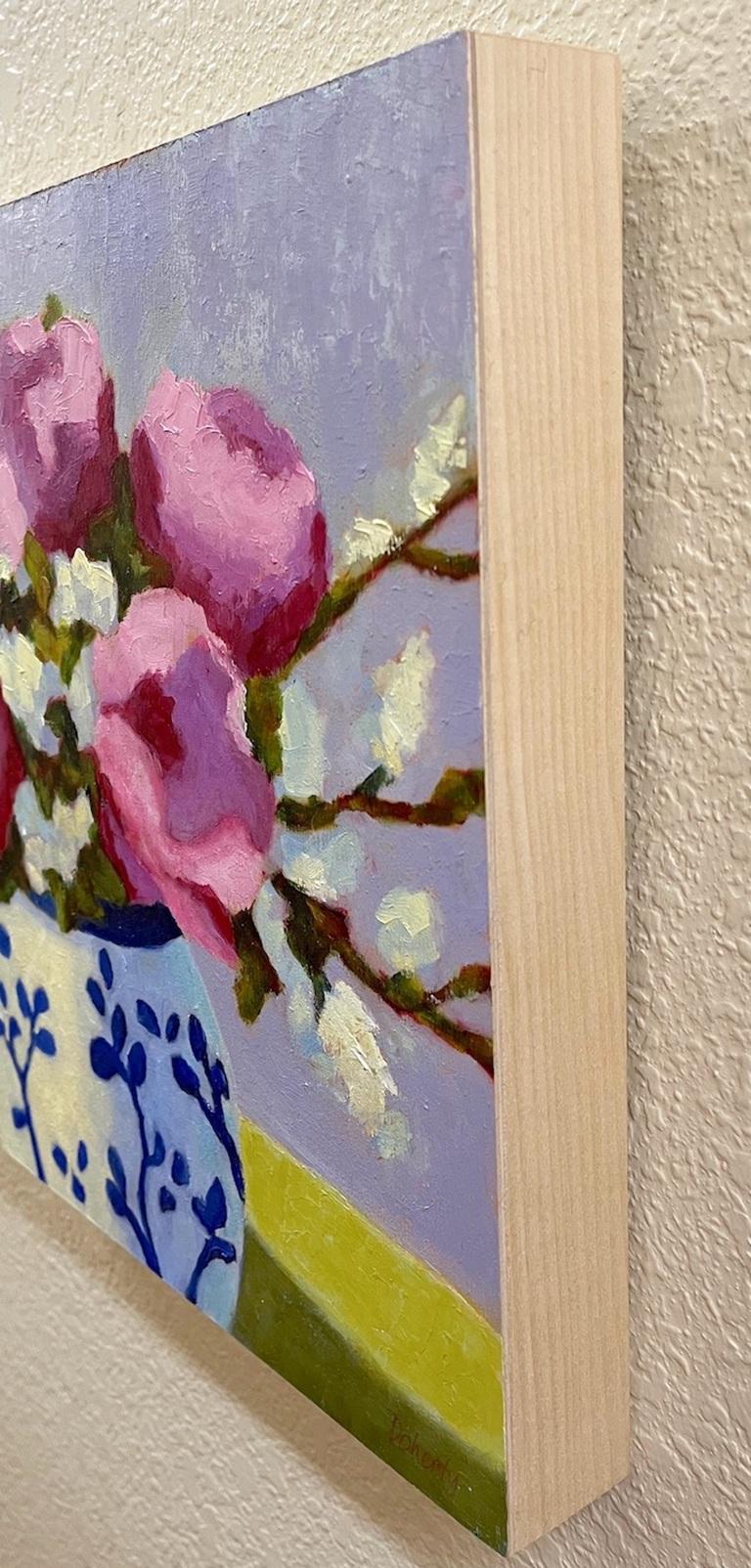 Pink Peonies, Oil Painting For Sale 1