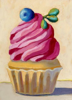 Tourbillon de framboises, peinture à l'huile