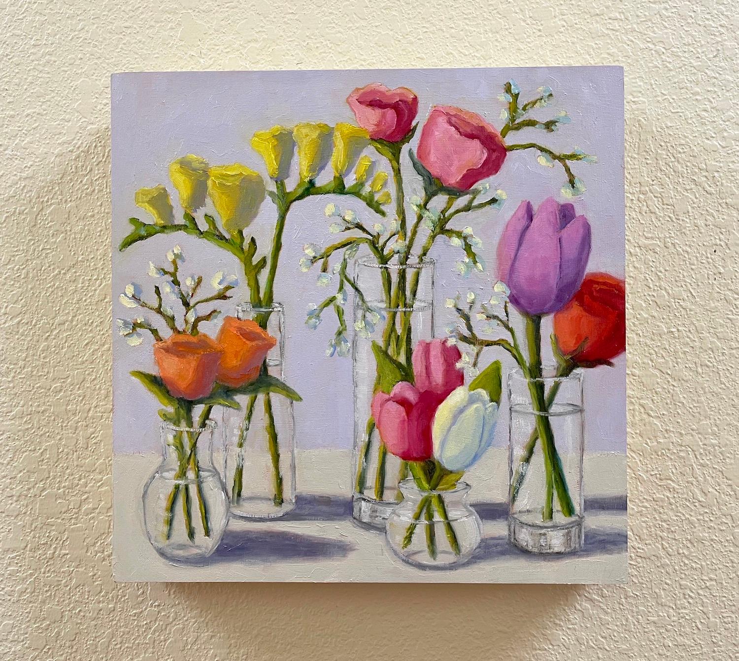 Fiori di primavera, pittura a olio - Painting di Pat Doherty