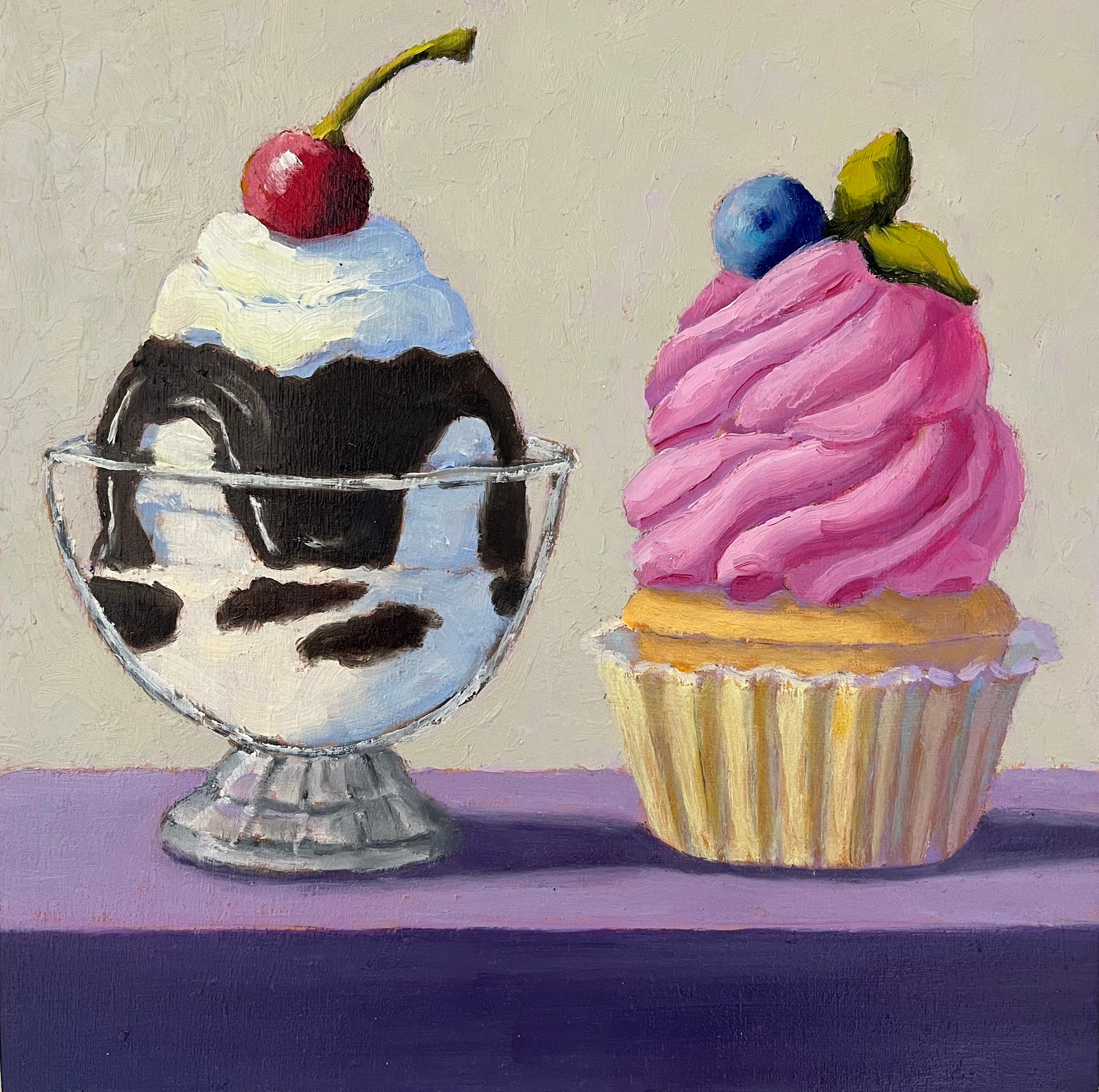 Pat Doherty Still-Life Painting - Sweet Treats, Oil Painting
