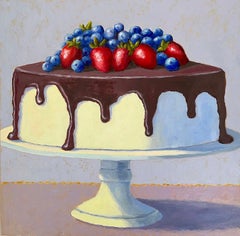 Topped with Berries, Oil Painting