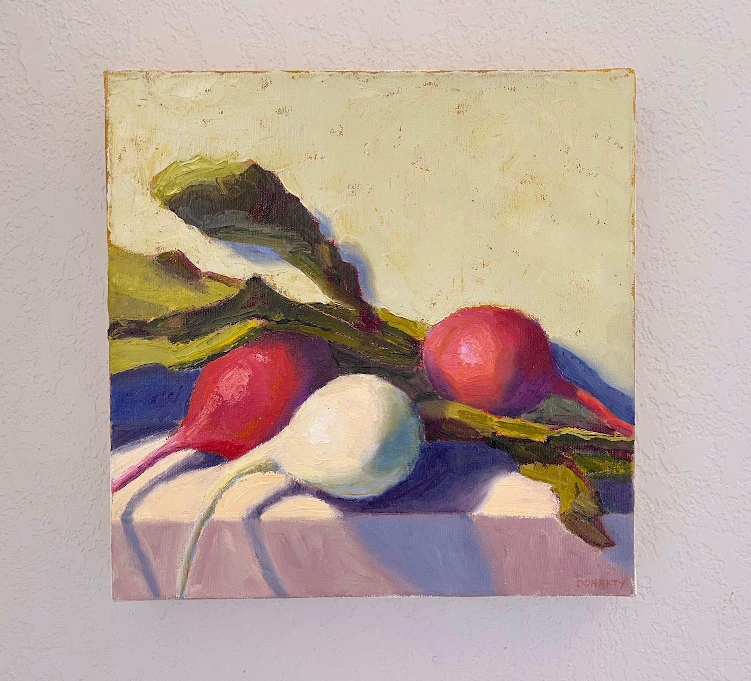 Ravanello bianco, Pittura a olio - Painting Contemporaneo di Pat Doherty