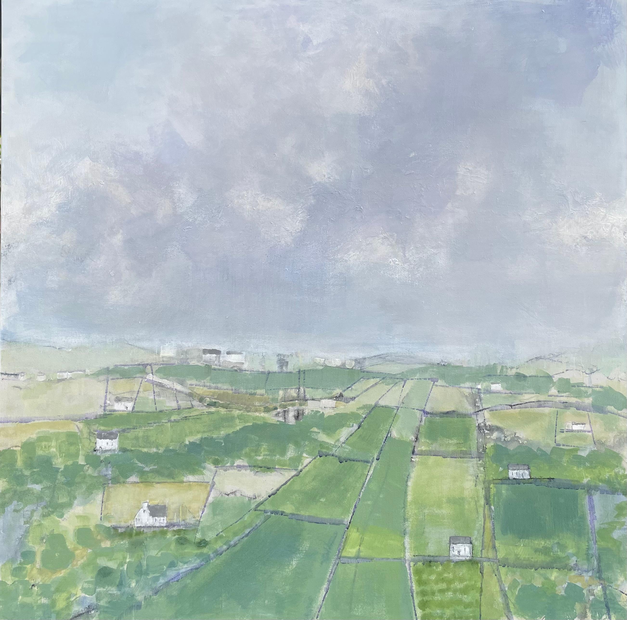Pat Forbes Landscape Painting - Irish Village III, Original Painting